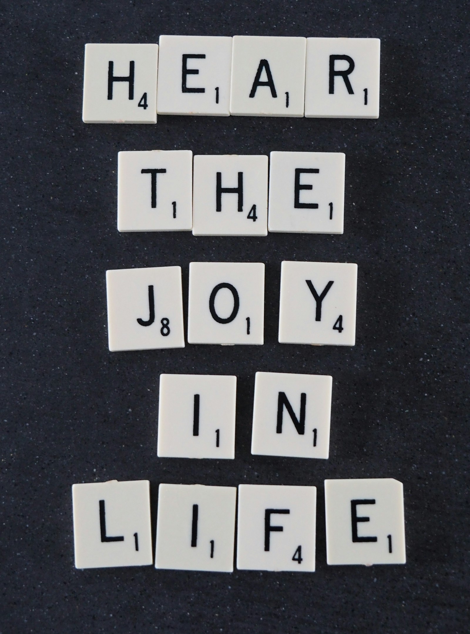 Letras que forman la palabra JOY