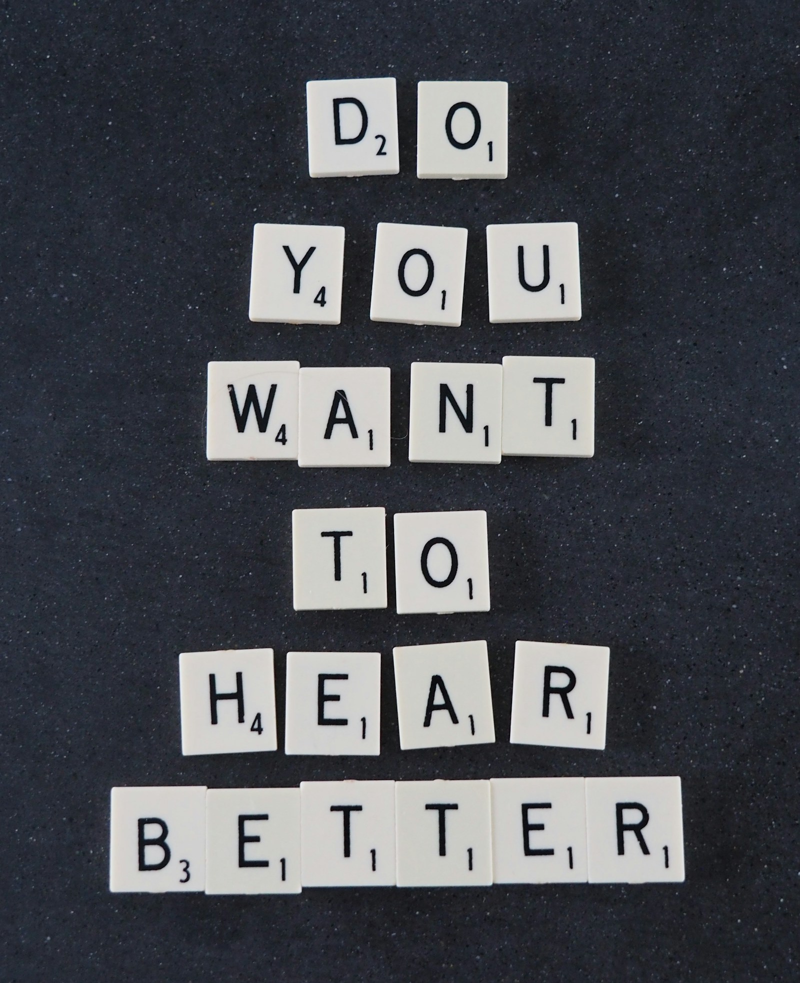 Letras que forman la palabra WANT TO